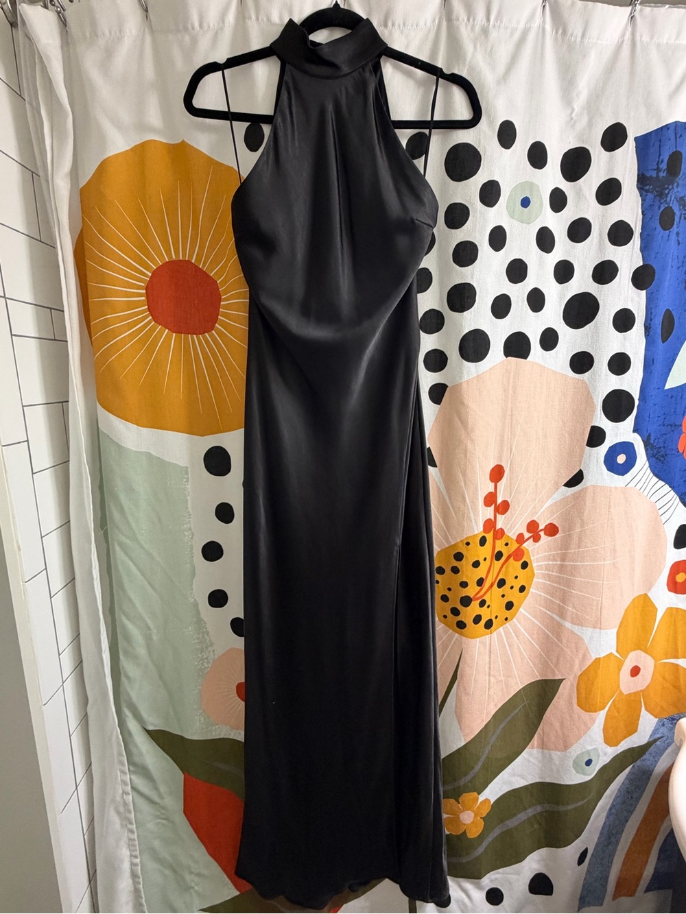 Dynamite Black Halter Maxi Dress